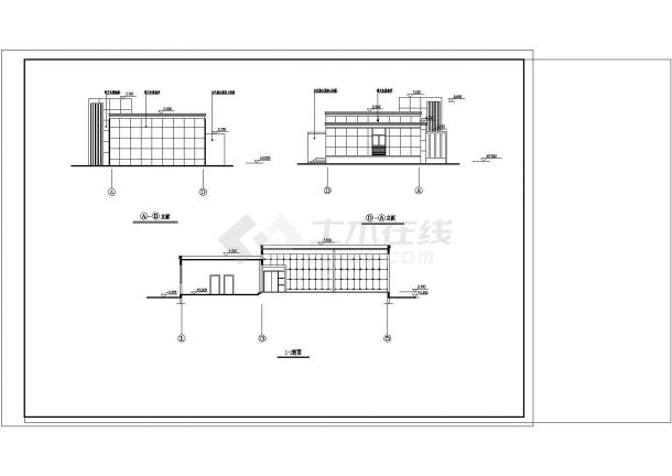 南京国电南自会所设计cad施工图纸-图一