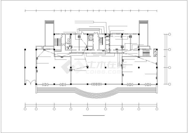 某十六层办公楼开放式综合布线系统CAD图纸-图二