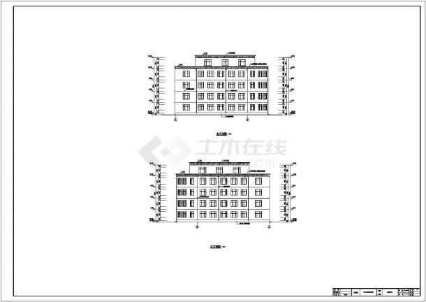 抚顺市某高校6500平米6层钢混框架结构教学综合楼建筑结构设计CAD图纸-图一