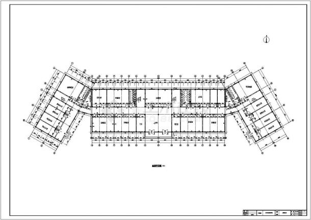 抚顺市某高校6500平米6层钢混框架结构教学综合楼建筑结构设计CAD图纸-图二