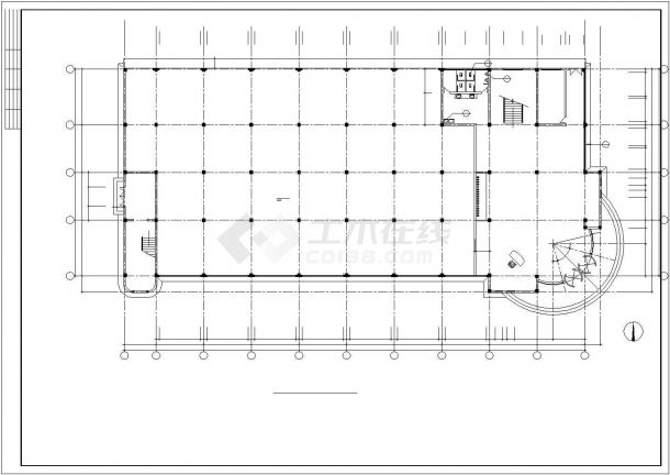 某地框架结构办公楼结构整套CAD施工图(含设计说明）-图一