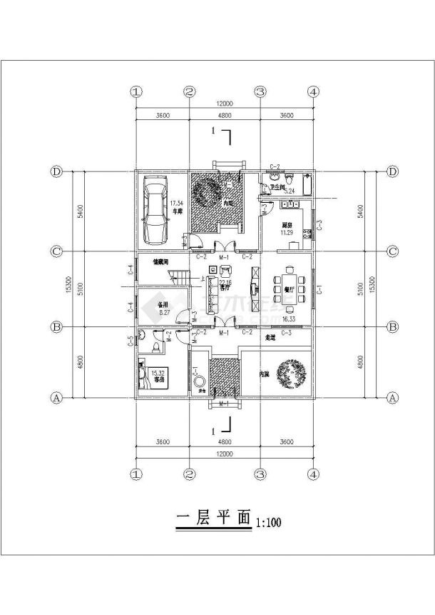 扬州市某高档别墅区整体规划设计CAD图纸-图二