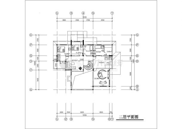 两层乡村别墅建筑施工图（含效果图）-图二