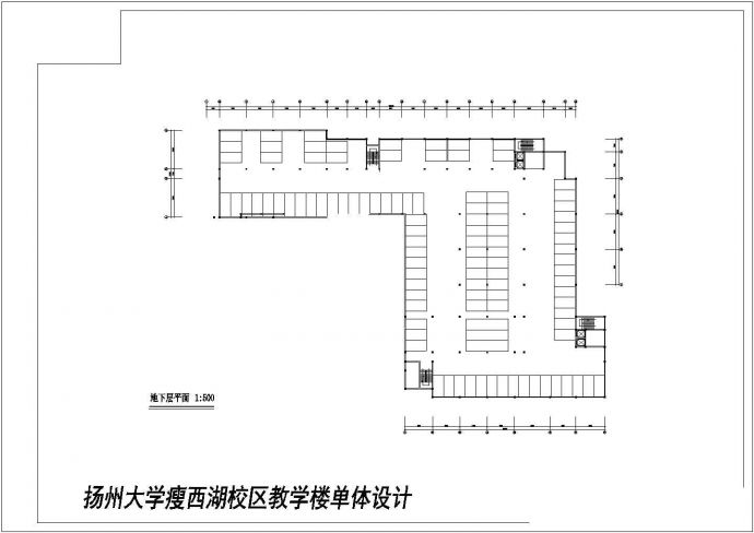 浙江某学校一层教学楼单体设计cad图纸，含效果图_图1