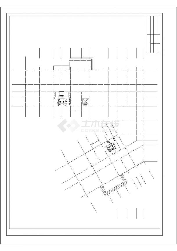 嘉兴市真合路某6层L型框架结构商业综合楼建筑结构设计CAD图纸-图二