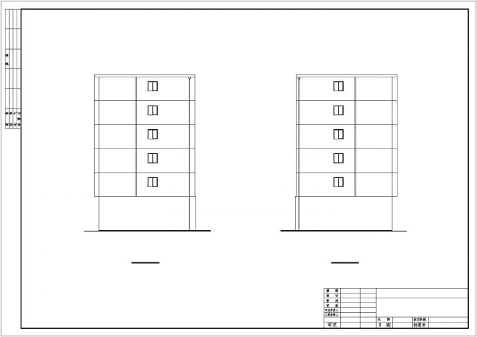 济南市某社区6层砖混结构住宅楼建筑和结构设计CAD图纸（一层为车库）_图1