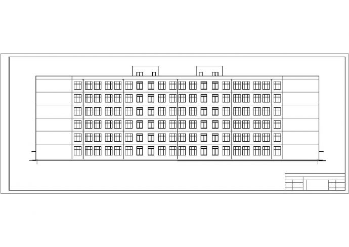 广州三水湾小区中学6层凹字形框架结构教学楼建筑结构设计CAD图纸_图1