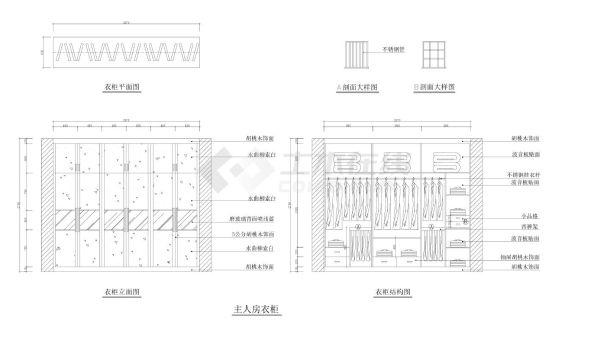 30款-室内衣柜装饰立面图例图块CAD图-图二
