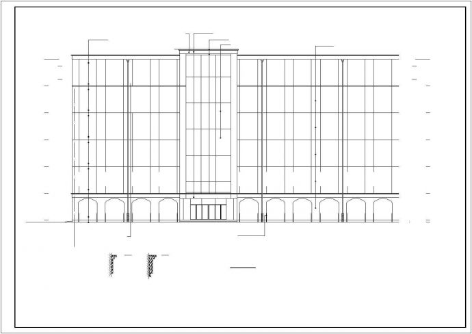 徐州市某商圈1万平米六层框架结构商务连锁旅馆建筑结构设计CAD图纸_图1