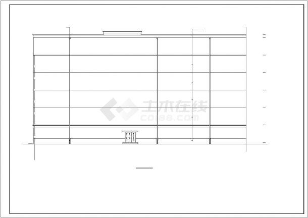 徐州市某商圈1万平米六层框架结构商务连锁旅馆建筑结构设计CAD图纸-图二