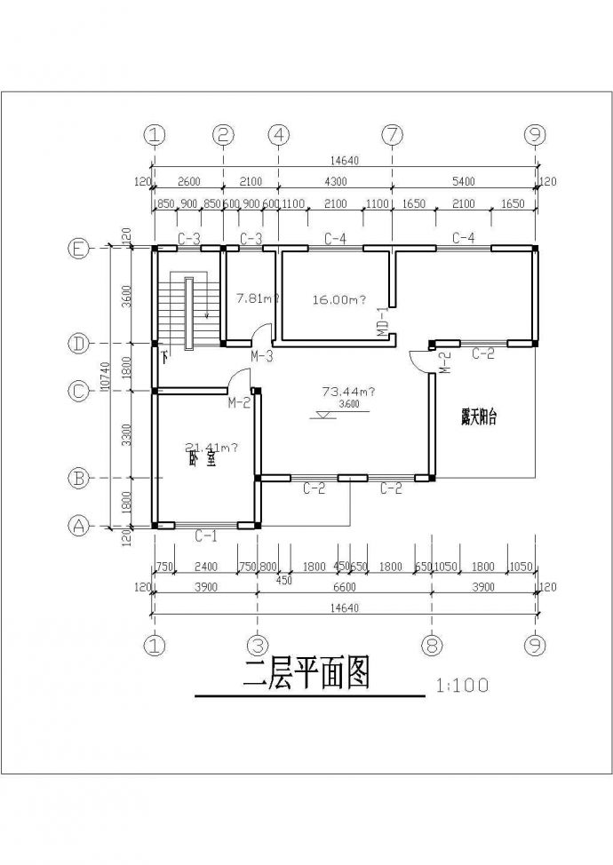 农村二层单体住宅建筑cad设计施工图_图1