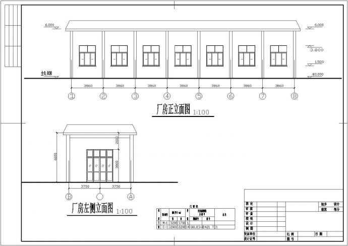 厂房设计_某单层砖混结构水电站厂房设计cad全套建筑施工图（含结构设计）_图1