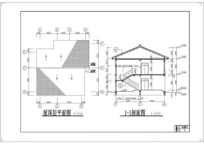 某2层新农村别墅建筑设计施工图附效果图_图1