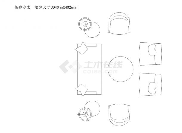 沙发类（整理图库）＆（平面）大型多人坐沙发26个（二）CAD图-图二