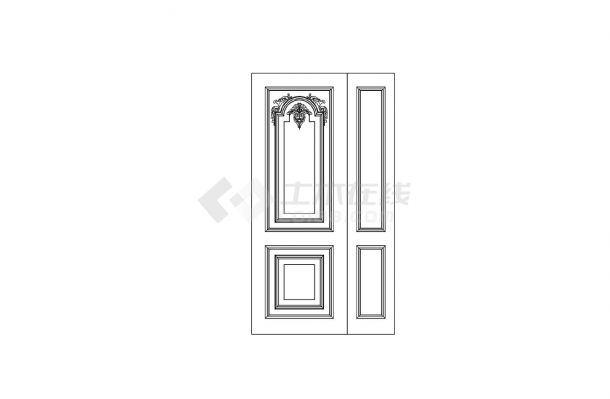门窗类-整理图库-各种双开门73个CAD图-图一