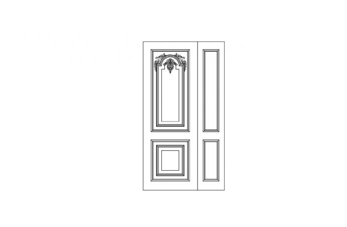 门窗类-整理图库-各种双开门73个CAD图_图1