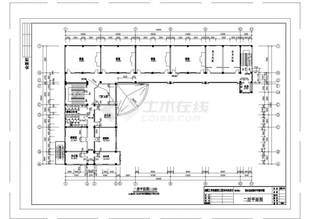 昆山市第一中学4020平米4层框架结构教学楼建筑结构设计CAD图纸-图一