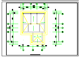 某连体别墅建筑设计cad施工图纸_图1