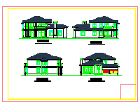 某地区大型别墅设计cad建筑施工图纸-图一