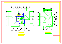 某地豪华别墅建筑施工平面设计CAD竣工图-图二