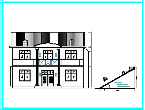  A complete set of design cad construction drawing of a rural villa - Figure 1