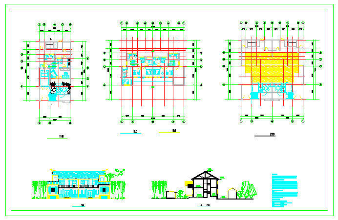 新农村某住宅设计cad建筑方案图纸
