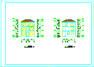 某地区别墅建筑结构设计cad图纸-图二
