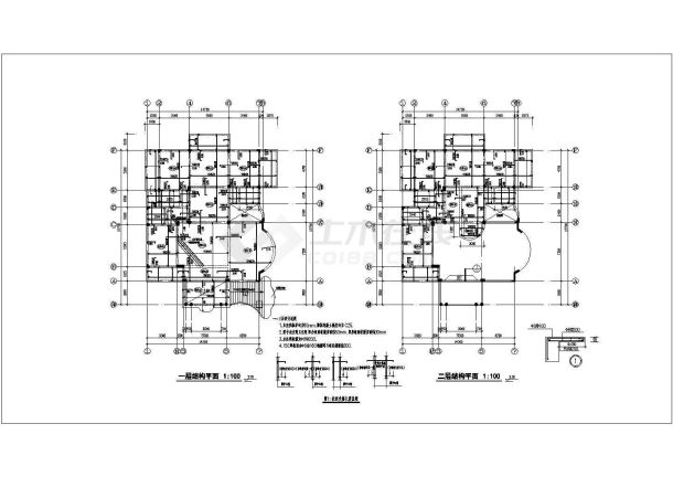 【南通】某地街区小超市库房全套施工设计cad图纸-图一