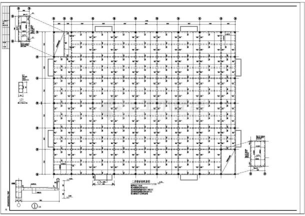 【南通】某地两层框架钢屋面厂房全套设计施工cad图-图一