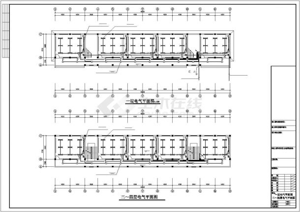 某7度抗震五层框架中学教学楼建筑施工图-图二