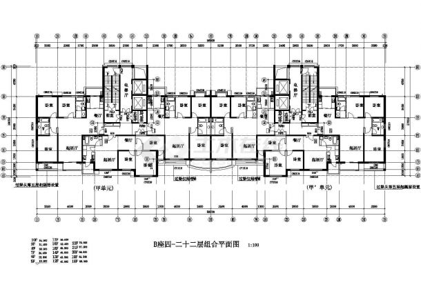 深圳某小区26+30层两栋高层住宅楼全套平面设计CAD图纸-图二