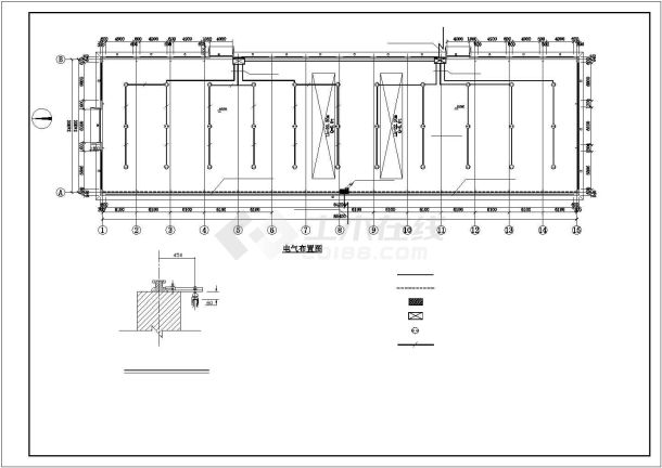 2161平米24m总跨门式刚架钢结构厂房结施图-图一