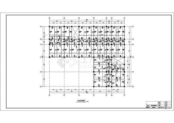 榆林市科技学院7200平米7层框架结构教学楼建筑结构设计CAD图纸-图一