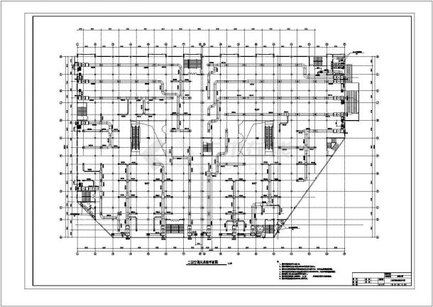 双层商业中心建筑空调系统设计cad施工图纸设计（含给排消防设计）-图二