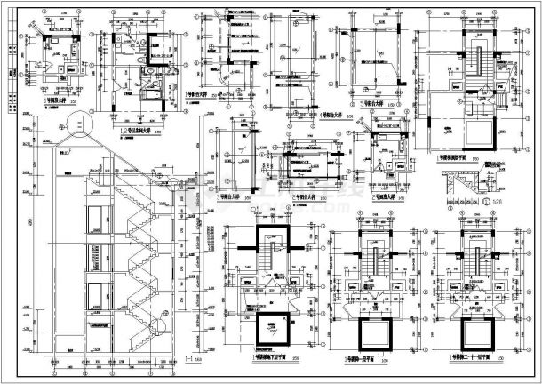 住宅楼建筑施工期临建（生活办公）用房设计CAD全套建筑施工图-图一