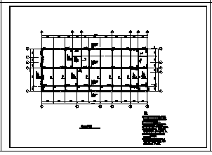 七层带底框砖混结构商住楼结构施工cad图，共十五张-图一