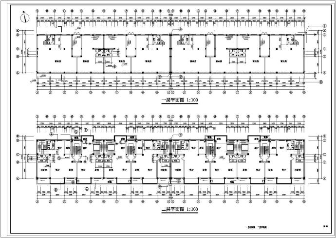 南阳市某社区2800平米4层砖混结构住宅楼建筑设计CAD图纸（含阁楼）_图1