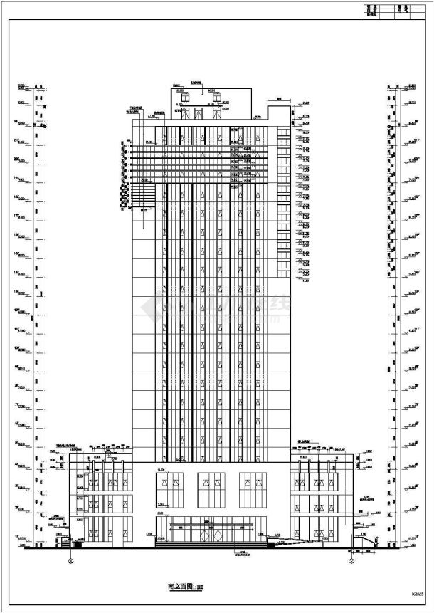 某二十一层科研监测综合楼建筑方案-图二