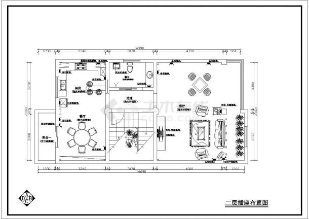珠海全套社内设计底商私人住宅楼设计CAD详细建筑施工图-图二