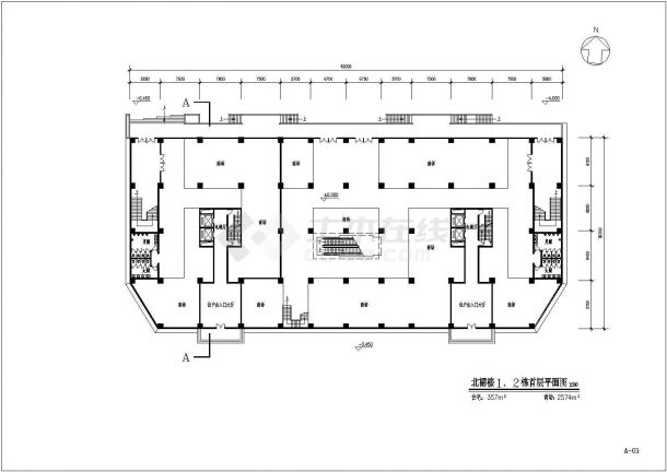 原文化宫高居住小区施工期临建（生活办公）用房设计CAD全套建筑施工图-图一