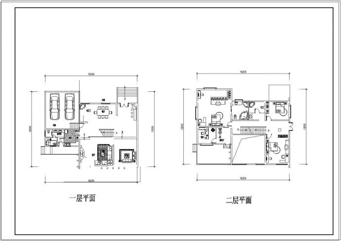 某三层别墅建筑cad设计施工图附效果图_图1
