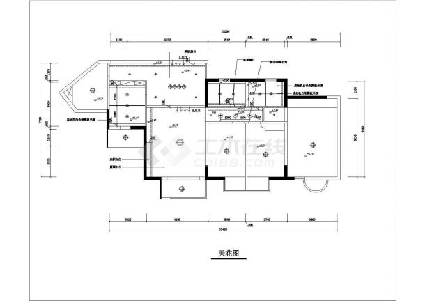 大户型住宅室内装修设计cad施工图-图二
