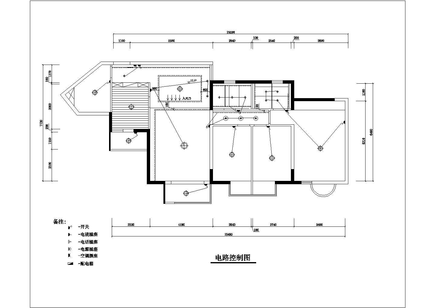 大户型住宅室内装修设计cad施工图