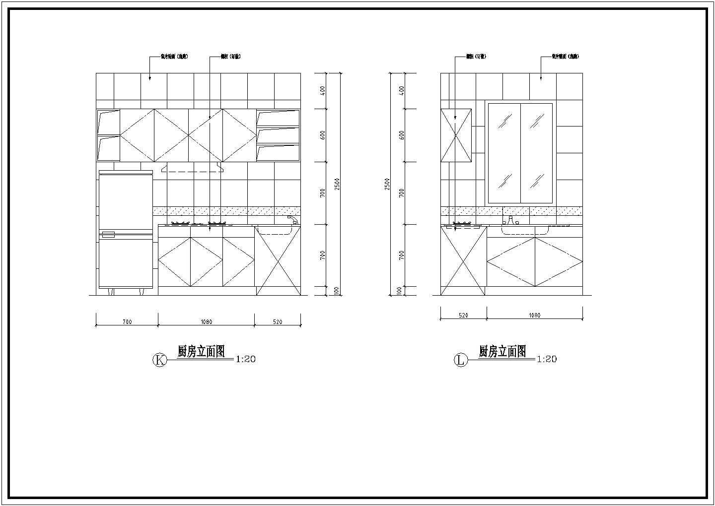 南昌市某大两居室内家装设计cad建筑图纸