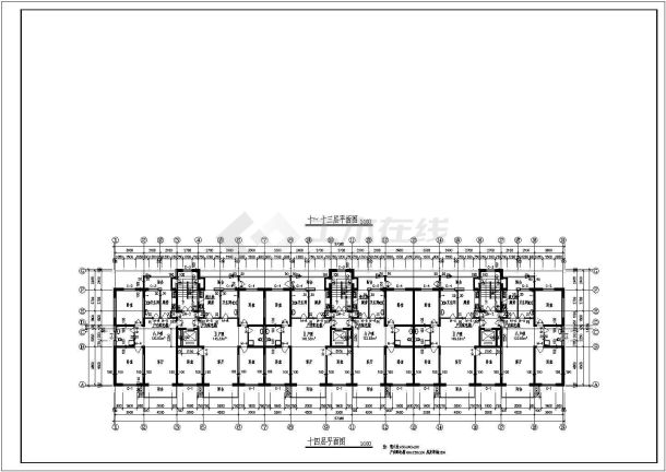 断肢剪力墙小高层施工期临建（生活办公）用房设计CAD全套建筑施工图-图二