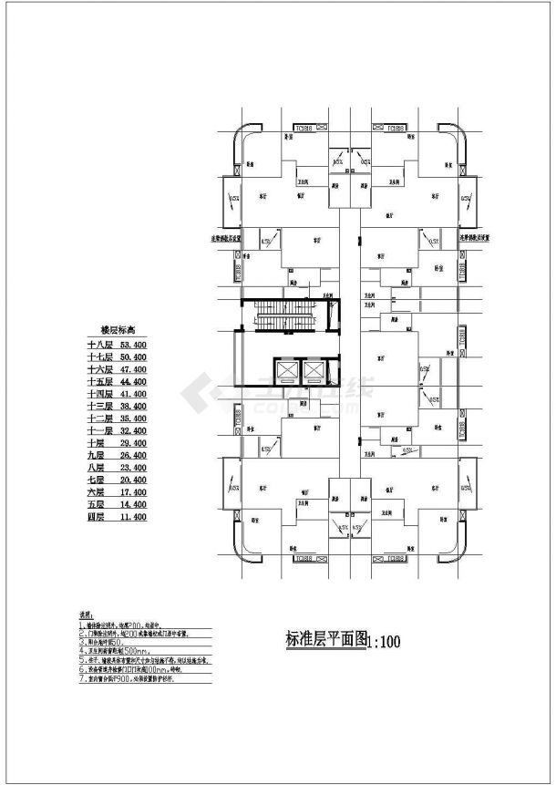 【苏州】某外贸公司高层商务住宅全套方案设计cad图纸-图二