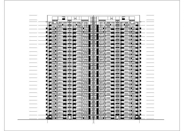 1.4万平米26层剪力墙结构住宅楼全套建筑设计CAD图纸（含机房层）-图二