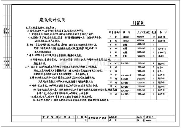 3层独栋别墅建筑CAD设计施工图纸（含设计说明）-图一