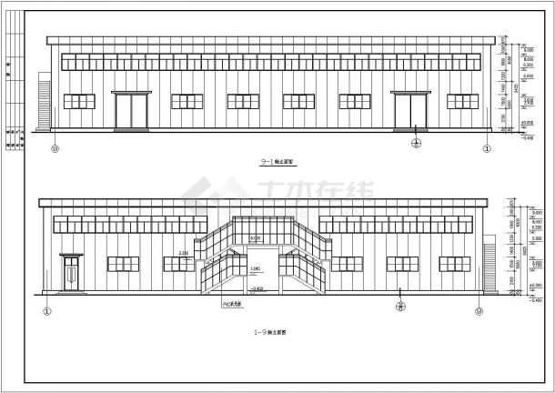 某食堂钢结构建筑方案CAD图-图一