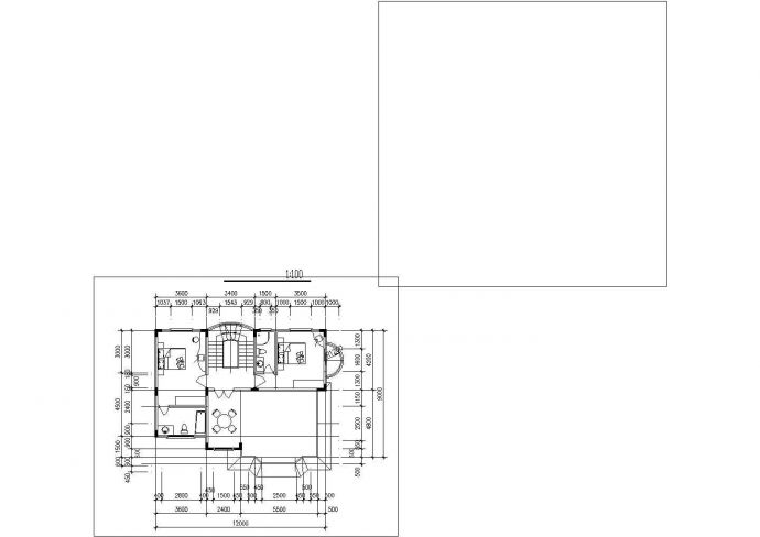 单家独院式三层别墅cad建筑设计施工图纸_图1